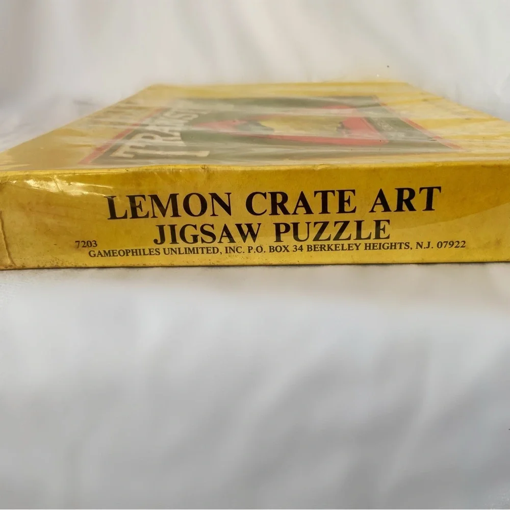 Vintage lemon jigsaw puzzle new in box sealed deadstock transit power ranch art